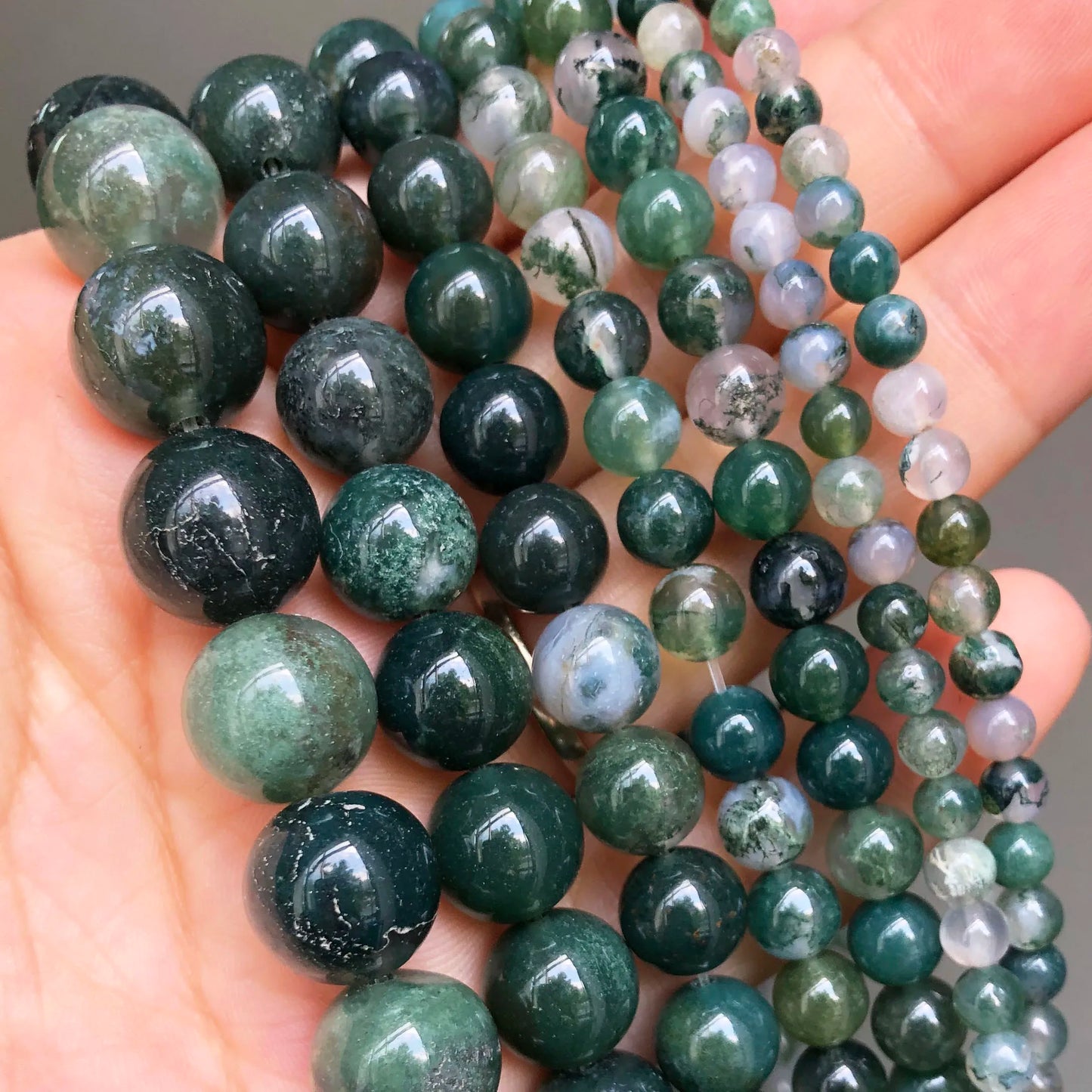 Natural Stone Dark Blue Chalcedony Jades Beads Round Loose Spacer Beads For Jewelry Making 4/6/8/10/12mm DIY Handmade Bracele