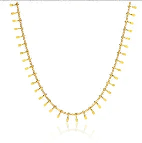 Stainless Steel Vintage Textured Delicate Necklace - C2