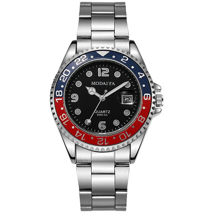 Fashion Men's Watches Date High-end Luxury Casual Sport Clock Classic Business Quartz Male Stainless Steel Wristwatches - F