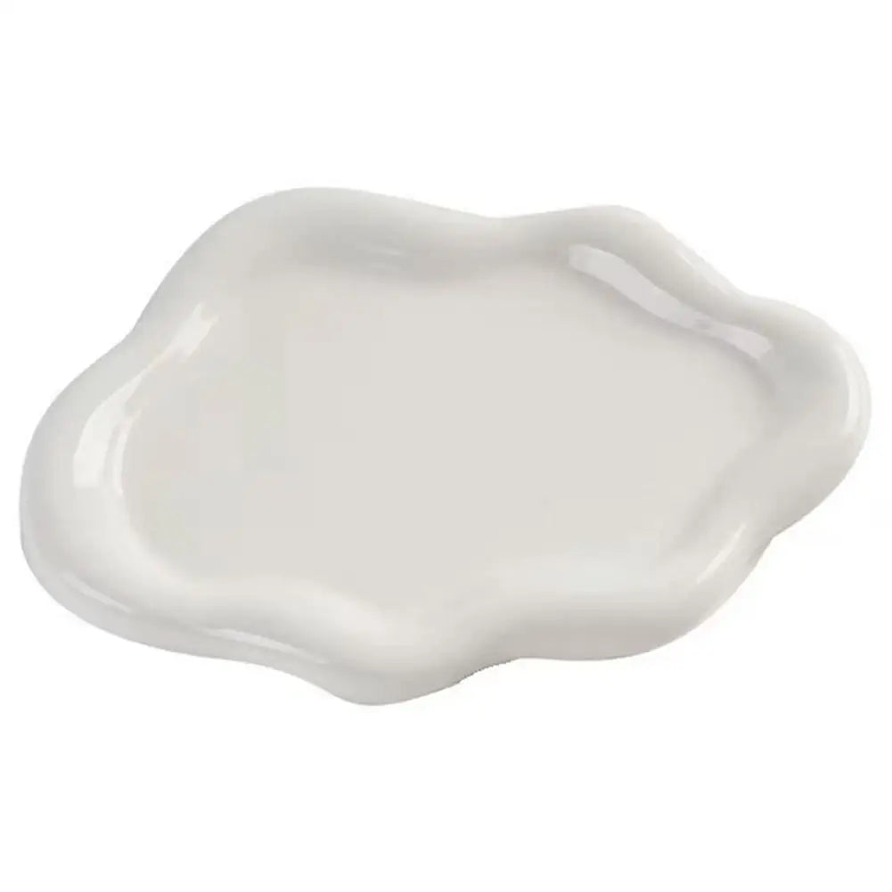 Simple Jewelry Storage Tray Creative Cloud Shapes Electroplated Jewelry Earrings Ring Display Desktop Dish - A