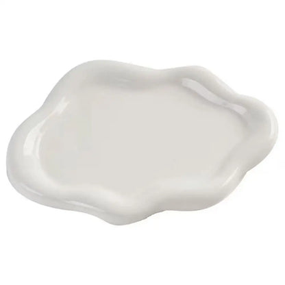Simple Jewelry Storage Tray Creative Cloud Shapes Electroplated Jewelry Earrings Ring Display Desktop Dish - A