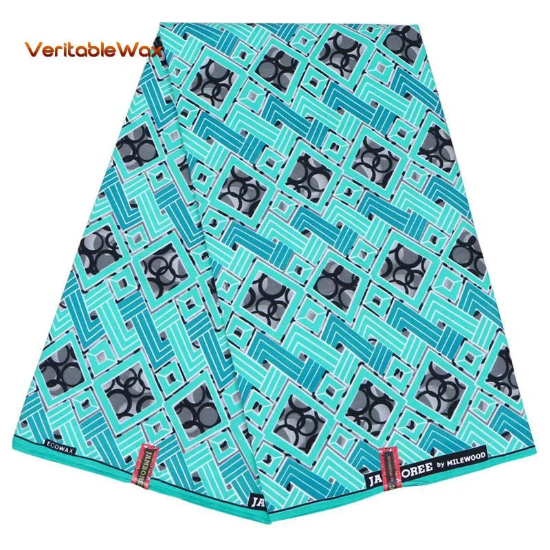Africa Nigerian Prints Batik Fabric Real Wax Patchwork Sewing Dress Craft Cloth Polyester Ankara Tissu A-7