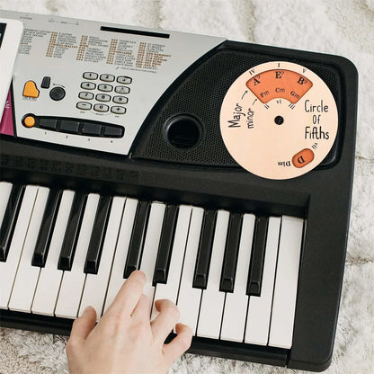 Wooden Melody Tool Round Circle of Fifths Wheel Melody Chord Tool Music Transpose Accessories For Musicians Beginners Songwri