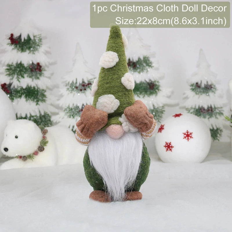 Santa Claus Doll Chirstmas Decorations Home 2025 Decor Table Elk Doll Christmas Ornaments Xmas Navidad Gifts Happy New Year 2