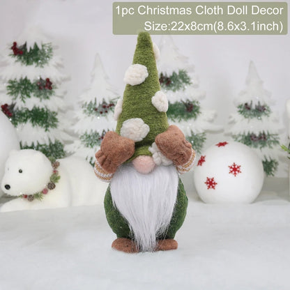 Santa Claus Doll Chirstmas Decorations Home 2025 Decor Table Elk Doll Christmas Ornaments Xmas Navidad Gifts Happy New Year 2