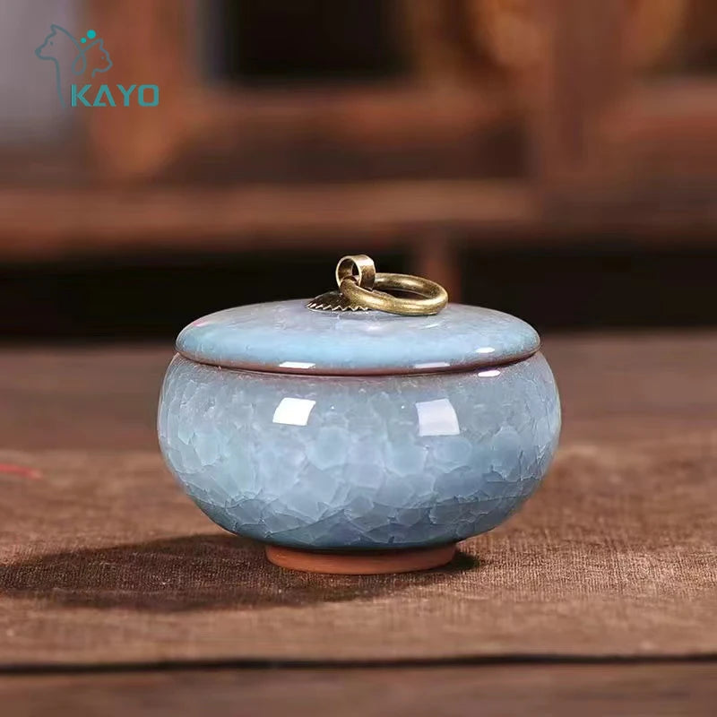Ceramics Ash Urn Sealed Cremation Funeral Ashes Keepsake Small Animals Pet Dog Cat Memorial Suitable Home Fireplaces Burial -