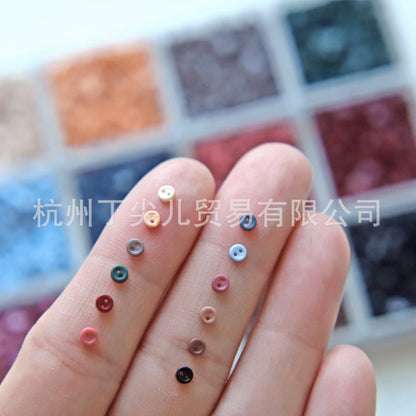 3mm Retro Mini Buttons Resin Doll Buttons for DIY Handmade Sewing Dolls Toys Accessories Dolls Clothes Shoes Sewing Scrapbook