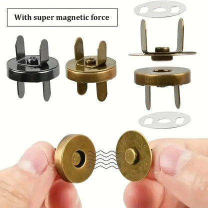 10 Pcs/Pack 14-18MM Magnetic Snap Fasteners Clasps Buttons Handbag