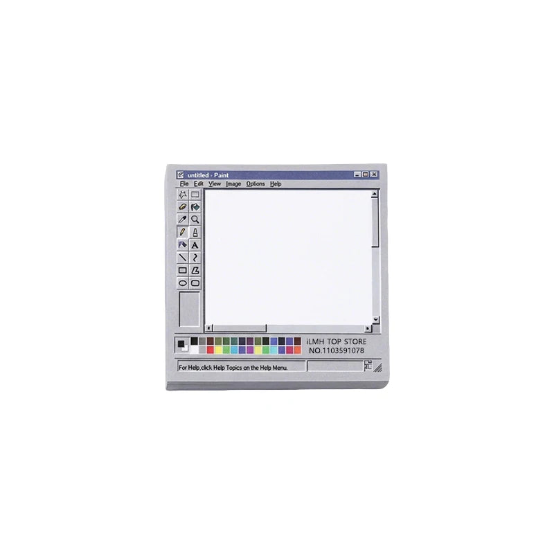 Vintage Computer Drawing Sticky Notes 50 Sheets - Ideal for Artists & Office Use,Durable Adhesive Notes, Sticky Notes for Off