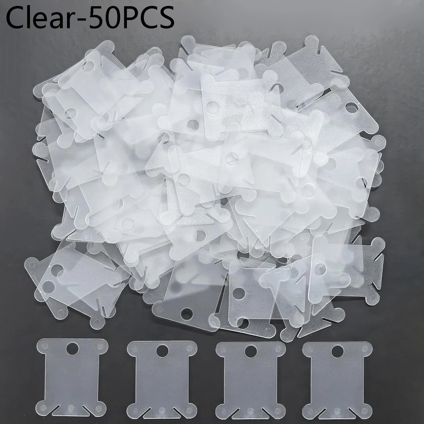 50/100Pcs Plastic Floss Bobbins Set Embroidery Floss Organizer Bobbin Winder Craft DIY Sewing Storage Thread Organizer Holder