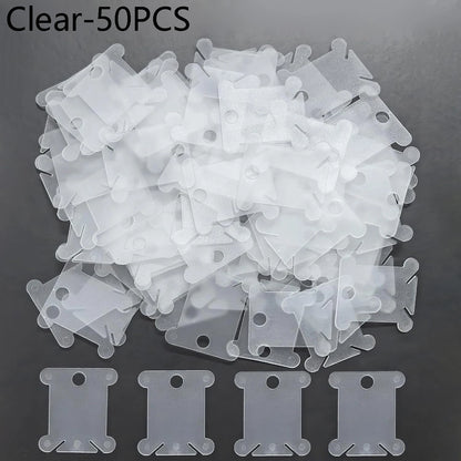 50/100Pcs Plastic Floss Bobbins Set Embroidery Floss Organizer Bobbin Winder Craft DIY Sewing Storage Thread Organizer Holder