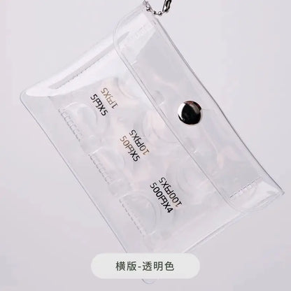 Japanese Coin Holder Wallet ,Coin Wallet,Mini Wallet,PVC Wallet,Portable Small Change Purse ,Transparent Card Case - Transpar