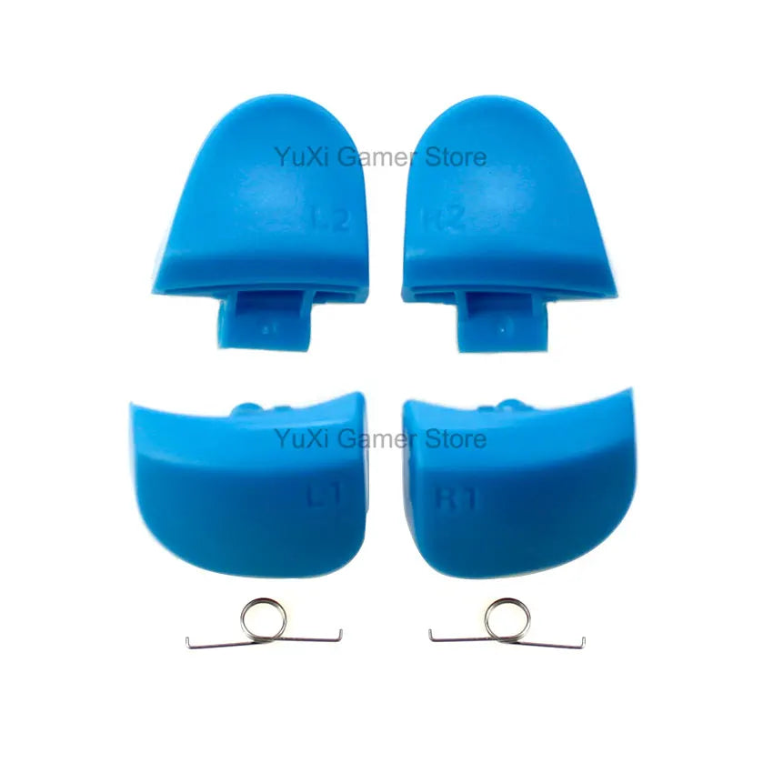 YuXi L1 R1 L2 R2 Trigger Buttons Replacement for PS5 BDM-030 V3.0 Controller Button Set With Springs - Sky Blue