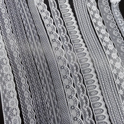 10 Yards 38 Kinds of White Lace Ribbon African Lace Fabric DIY Webbing Decoration Gifts Packing Sewing Clothes Material Craft
