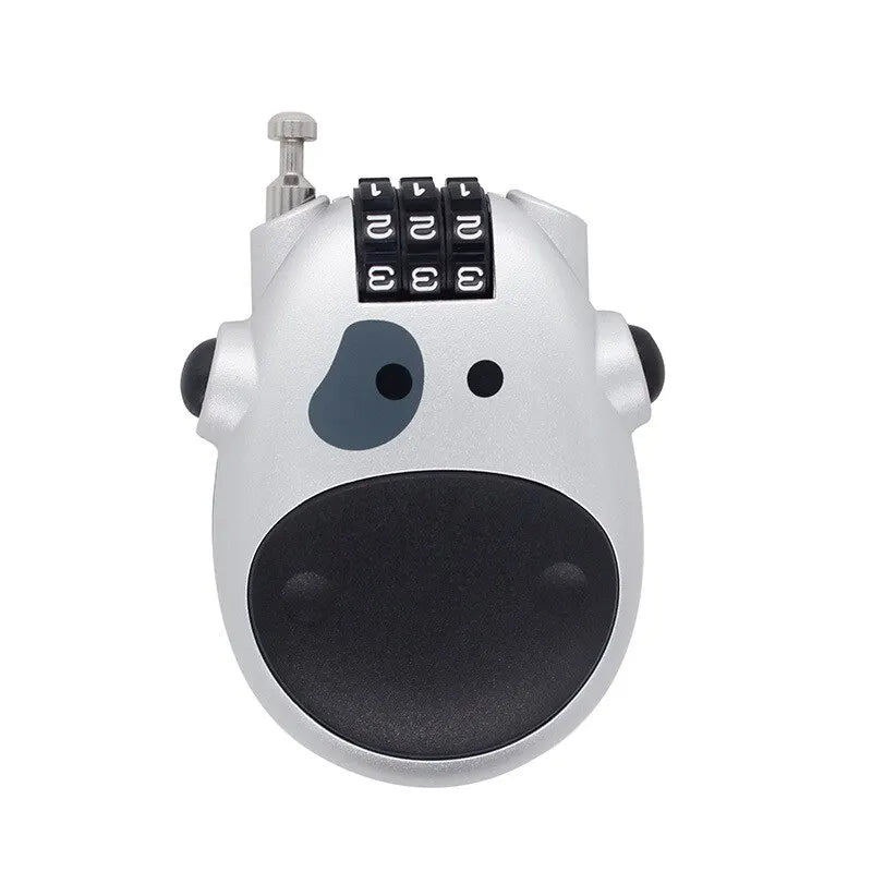 Bicycle Steel Cable Code Lock Suitcase Car Sled Telescopic Wire Rope Lock Bicycle Helmet High-precision Code Wheel Password L