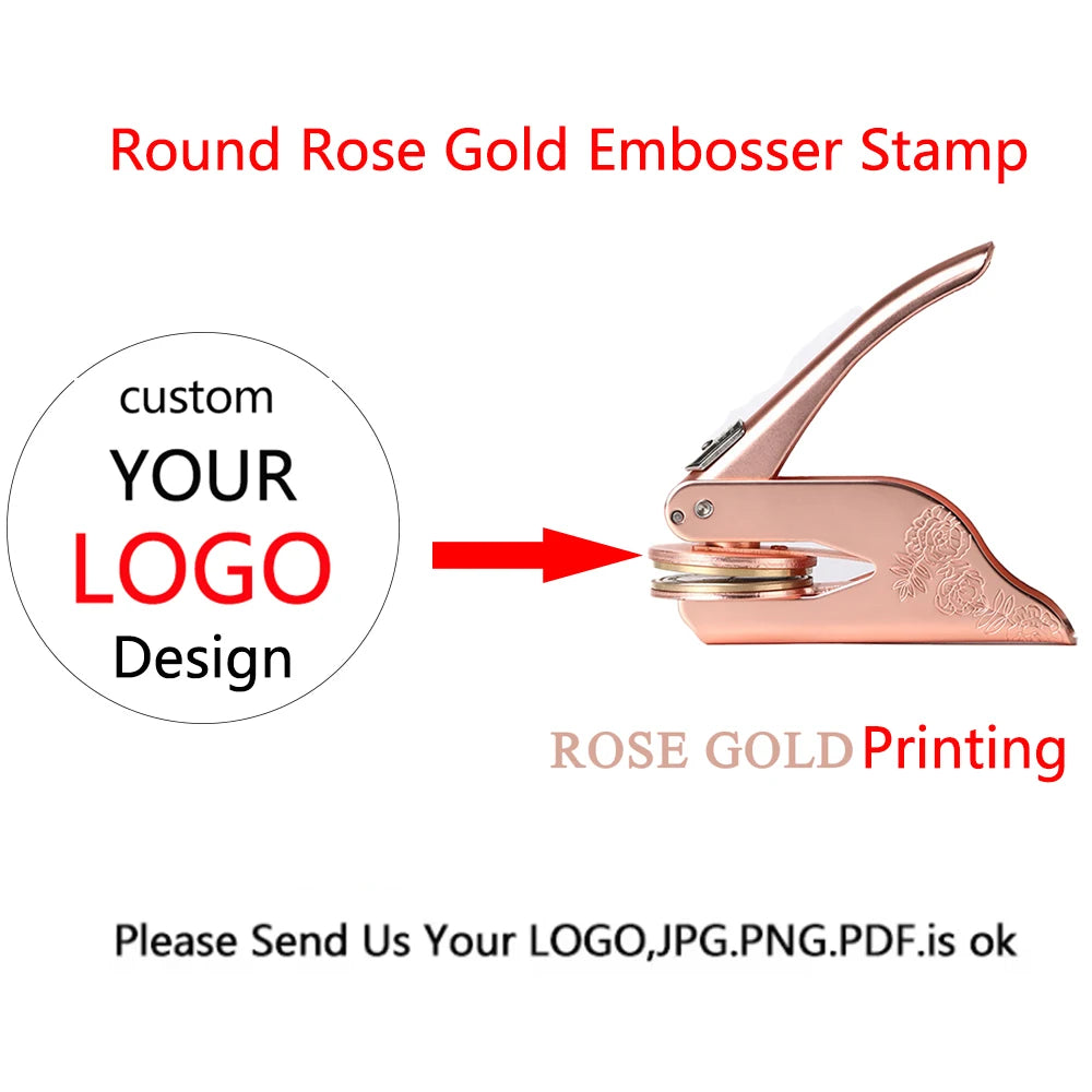 Embosser Stamp LOGO Customized Wedding Library Book Private Seals Customization Envelope Party Invitation Embossing Stamps DI
