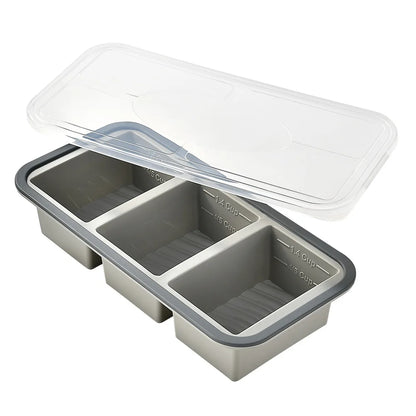 New Freeze Preservation Mold Giant Large Silicone Ice Cube Tray Mold with Lid Food Storage Container Baking Mold Kitchen Tool
