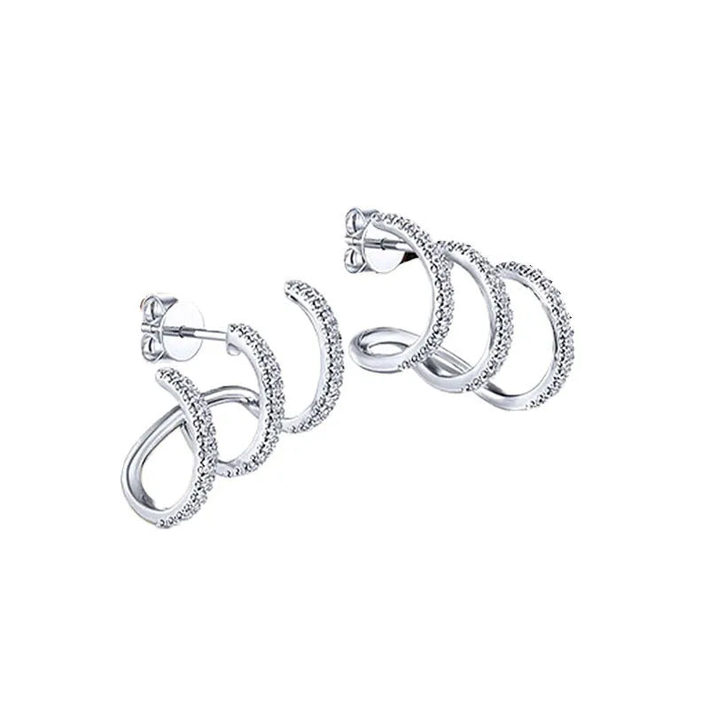 925 Sterling Silver Trendy Stud Earrings Climb Claw Shaped Ear Piercing Accessories Wedding Party Women Jewelry