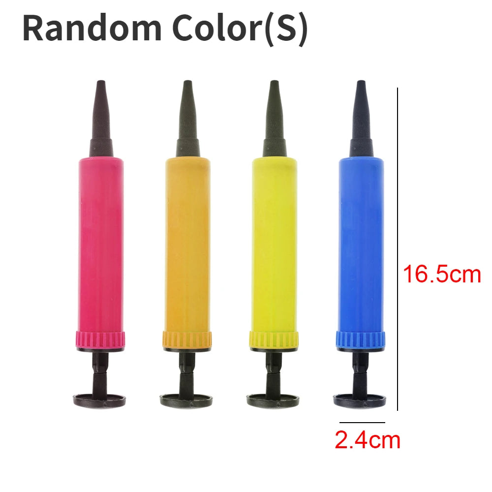 Hand Push Balloon Pump Plastic Balloon Inflater Air Pump Balloon Accessories Birthday Party Wedding Supplies Randomly Color