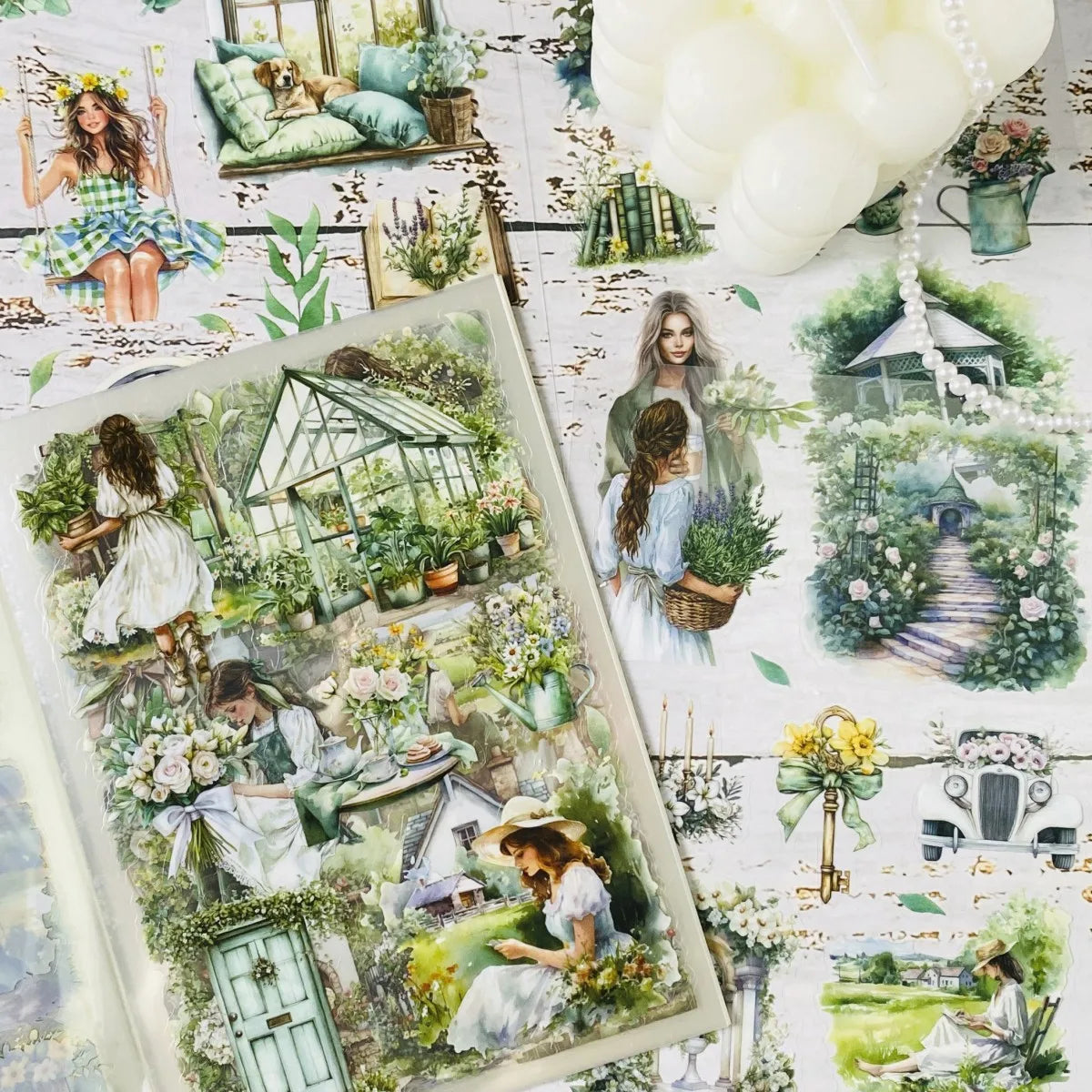 Journamm 20sheets Junk Journal Sticker for Scrapbooking Diary Album Notebooks DIY Decor Notebook Collage Selfadhesive Sticker