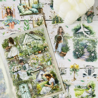 Journamm 20sheets Junk Journal Sticker for Scrapbooking Diary Album Notebooks DIY Decor Notebook Collage Selfadhesive Sticker