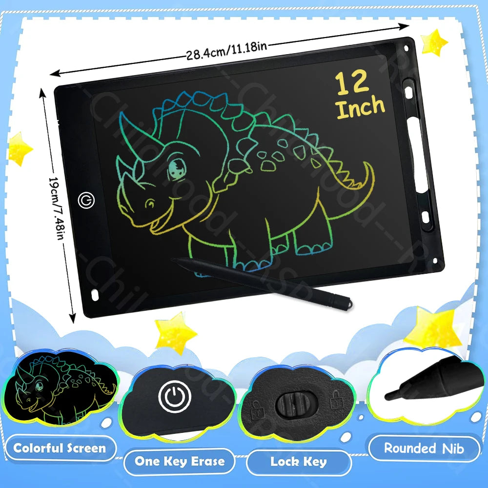 6.5/8.5/10/12 Inch LCD Writing Tablet Electronic Drawing Board Doodle Sketchpad Handwriting Pad Toys for Kids Birthday Gifts 