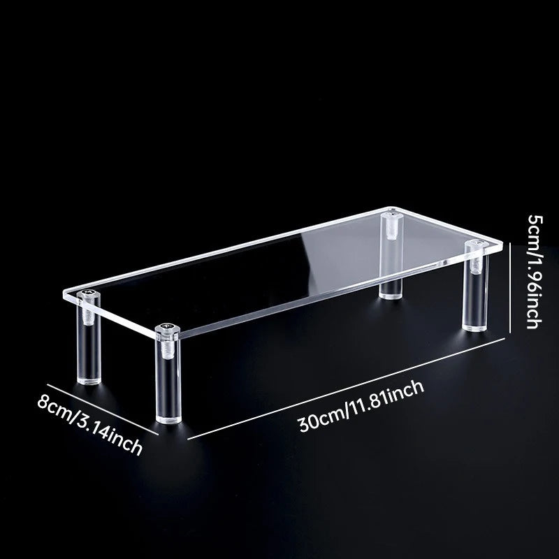 1-5 Tier Acrylic Display Stand Perfume Doll Clay Figurine Blind Box Storage Rack Transparent Ladder Makeup Organization W-2 -