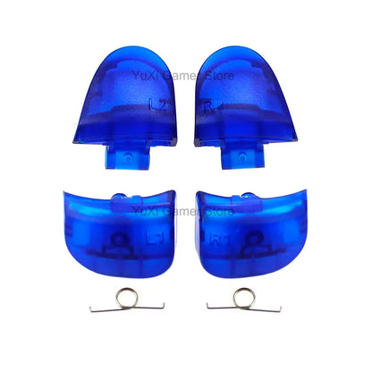 YuXi L1 R1 L2 R2 Trigger Buttons Replacement for PS5 BDM-030 V3.0 Controller Button Set With Springs - Clear Blue