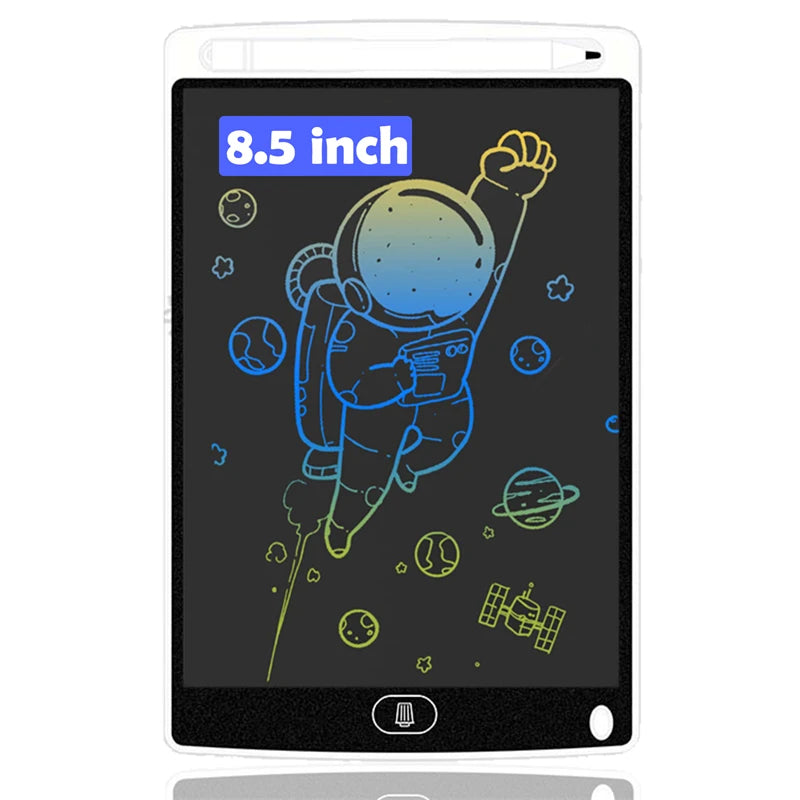 LCD Writing Tablet, Electronic Doodle Pad, 8.5 Inch Colorful Drawing Board for Kids, Eye Protection, Toys for children - Whit
