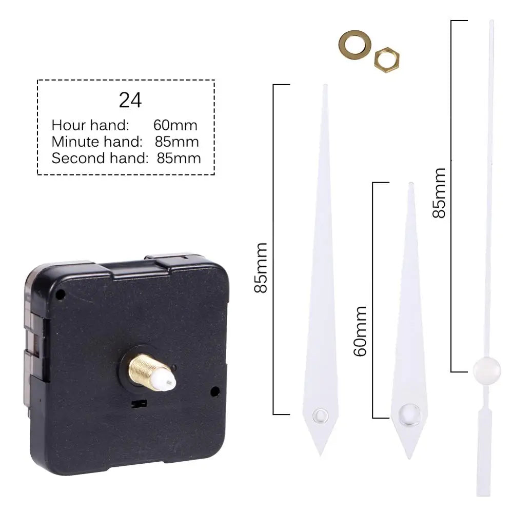 Clock Mechanism Silent Quartz Movement Machine Wall Hands Pointer Set Clockwork Table Long Shaft DIY Watches Repair Parts - 1