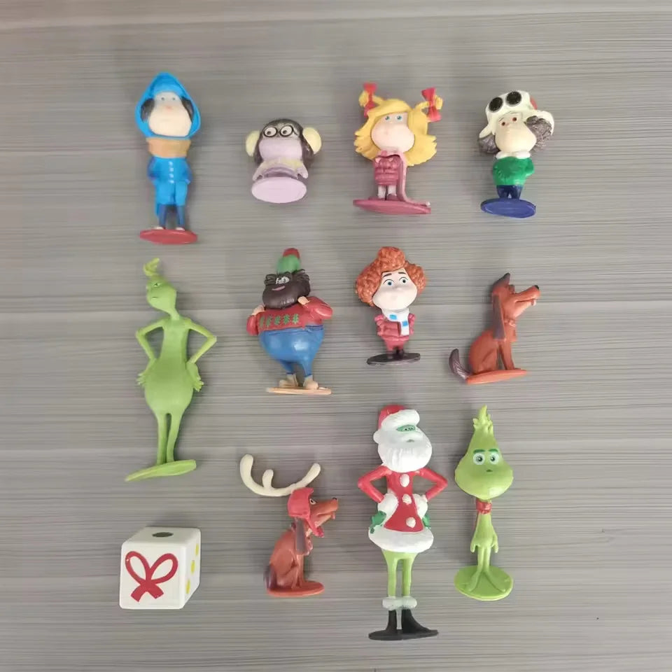 12pcs/set How the Stole Christmas Grinch-ed Figure Collection Model Toys
