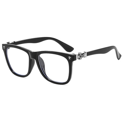Fashion Glasses Frame Women Anti Blue Light Men Square Eyeglasses Vintage Prescription Eyewear - C3