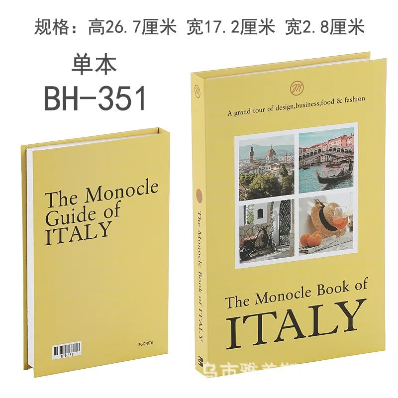 Home Decor Ornaments Living Room Study Soft Prop Book Box Luxury Coffee Table Books Modern Fake Books for Decoration - BH351