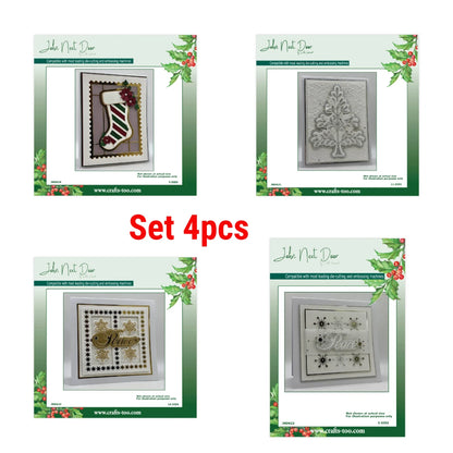 Birthday Numbers Cut Die Craft Corners Squares Frame Christmas Sock Festival Metal Cutting Dies Stamps DIY Scrapbook Embossed