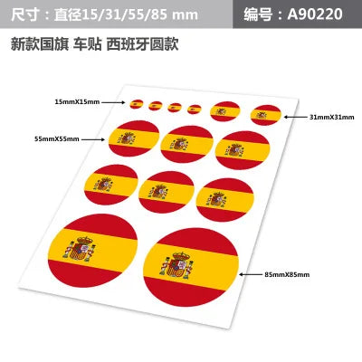 Spanish Flag Espanol Spain ESP Ho Car Auto Motorcycle Decal Set Sticker Scratch Off Cover Ipad Notebook Laptop Handy Car Styl