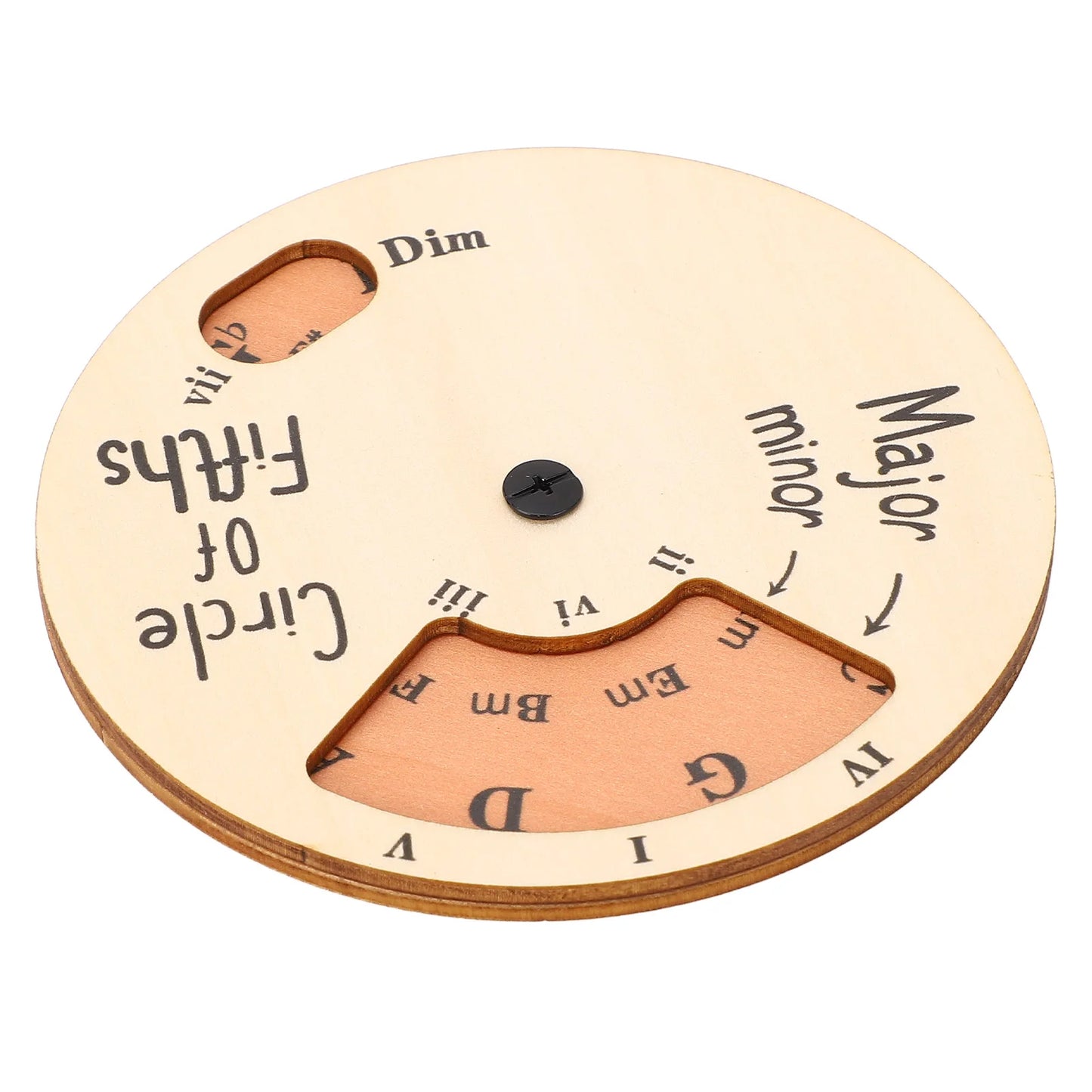 Wooden Melody Tool Round Circle Of Fifths Wheel Guitar Chord Wheel Wooden Melody Tool Chord Wheel For Musicians