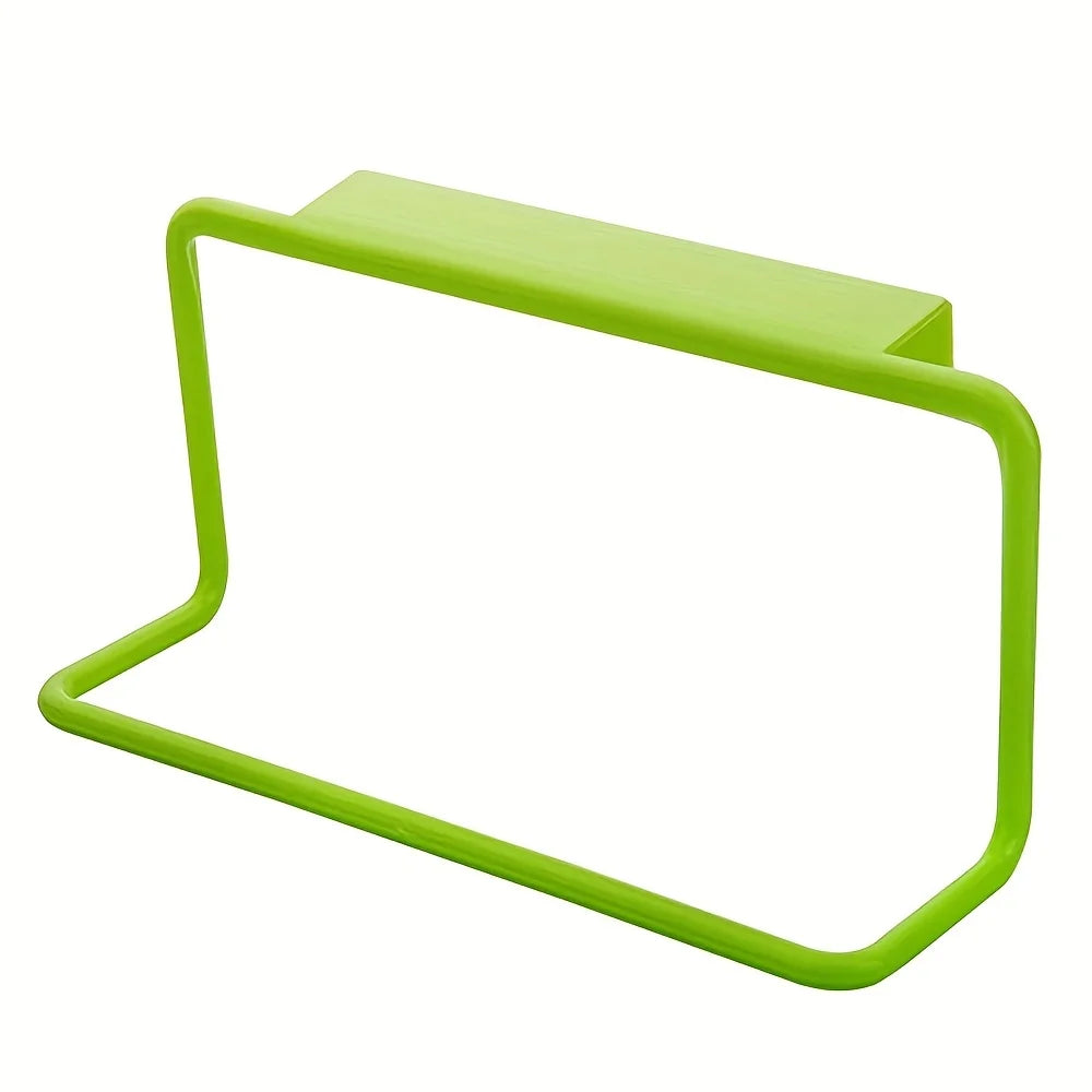 No Punching Cabinet Door Towel Rack Rag Hanger Storage Finishing Rack - green