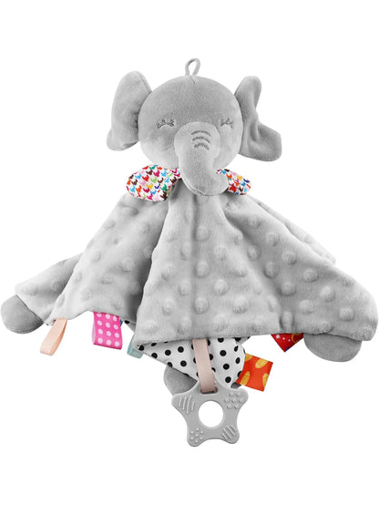 Elephant Baby Comforter Blanket Soft Appease Towel Baby Rattle Animals Toys Soothe Reassure Sleeping Towel Lathe HangingToddl