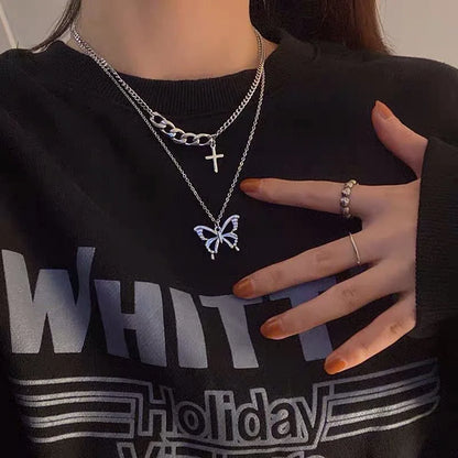 Vintage Necklace on Neck Chain Women's Jewelry Layered Accessories for Girls Clothing Aesthetic Gifts Fashion Pendant 2022 - 