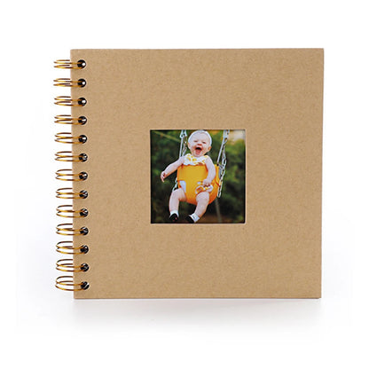 Scrapbook Photo Album Memory Book Paper for Travel Wedding Anniversary Christmas Gifts Baby Shower Memories - Kraft Brown