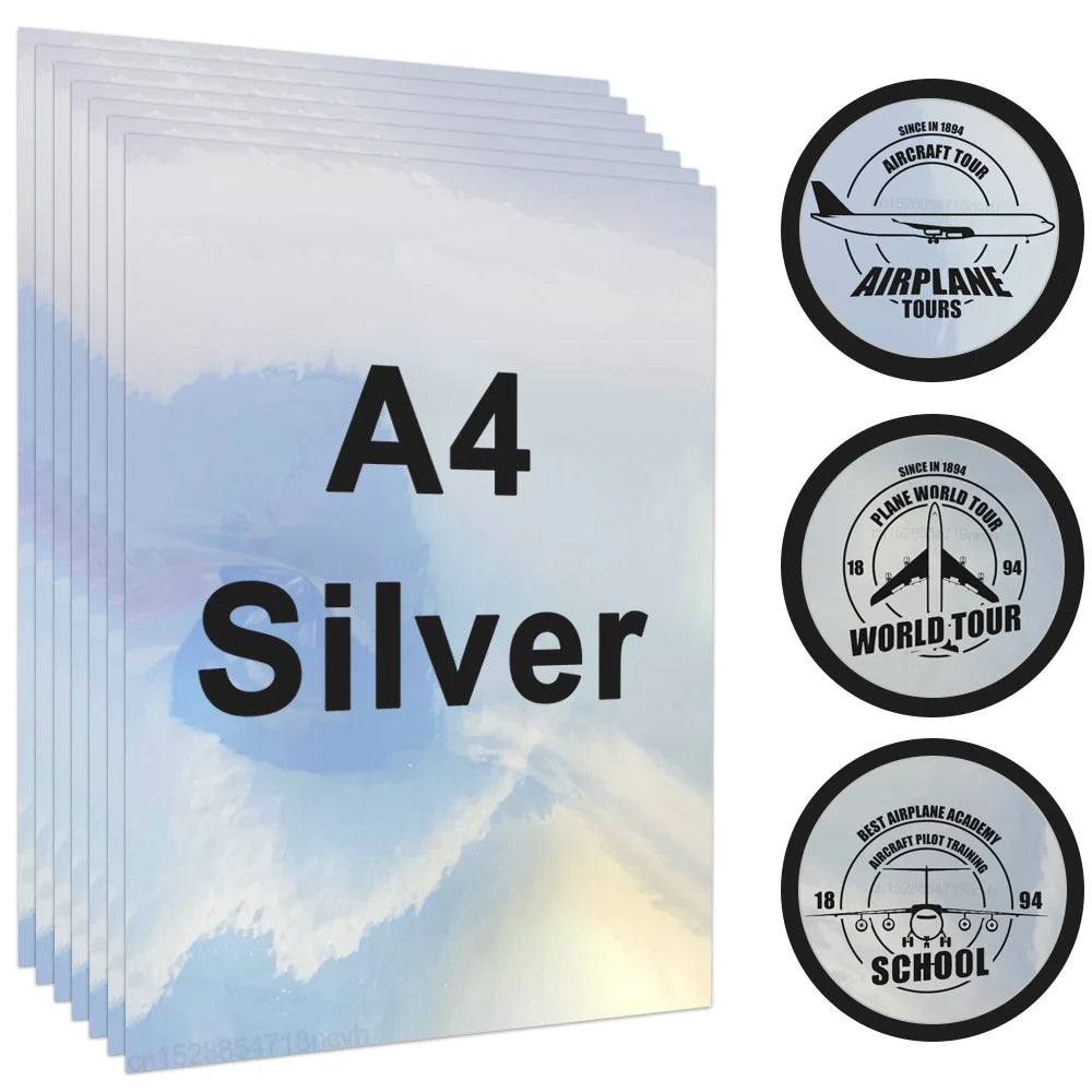 100% Transparent Printable Vinyl Sticker Paper A4 Vinyl Printing Paper for Inkjet Printer DIY Label Sticker Self Adhesive Pap