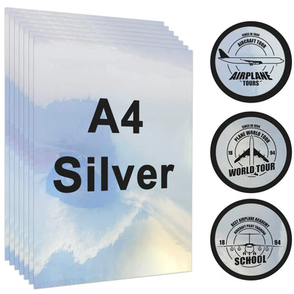 100% Transparent Printable Vinyl Sticker Paper A4 Vinyl Printing Paper for Inkjet Printer DIY Label Sticker Self Adhesive Pap