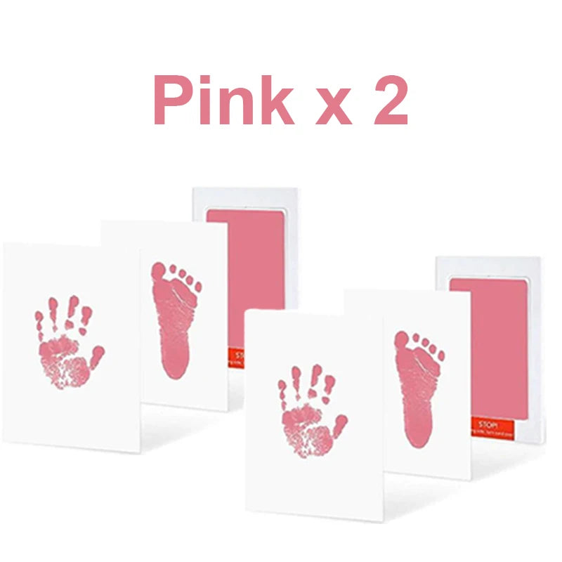 Baby Care Non-Toxic Baby Handprint Footprint Imprint Kit Baby Souvenirs Casting Infant Footprint Ink Pad Infants Clay Toy Gif
