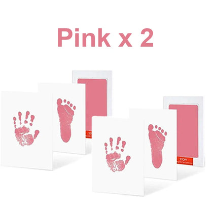 Baby Care Non-Toxic Baby Handprint Footprint Imprint Kit Baby Souvenirs Casting Infant Footprint Ink Pad Infants Clay Toy Gif