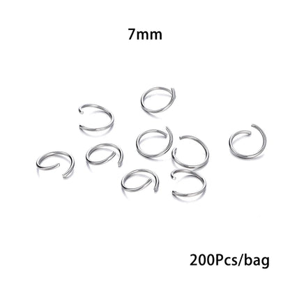 200Pcs Stainless Steel Open Jump Rings for Jewelry Making Supplies DIY Double Loops Split Rings Connectors For Jewelry Findin