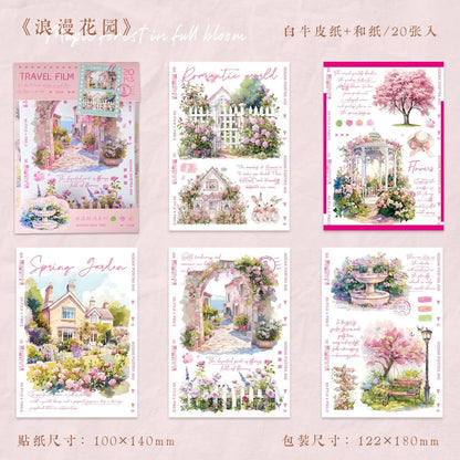 20pcs/1lot kawaii Stationery Stickers Travel Film Diary Planner junk journal Decorative Scrapbooking DIY Craft Stickers - lan