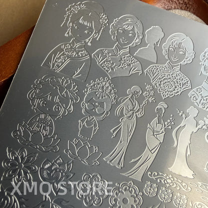 XMQ Nail Art Stamping Plates Handwriting Templates for Creative Design Manicure Tools