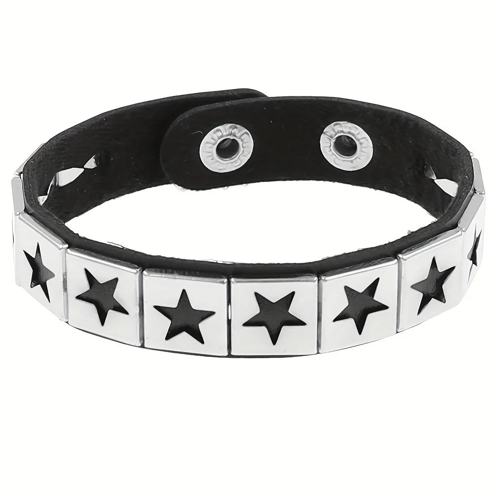 Fashion Gothic Punk Retro Multi Chain Street Dance Bracelet For Halloween Cosplay Christmas Party Birthday Lovers Gifts - Sty