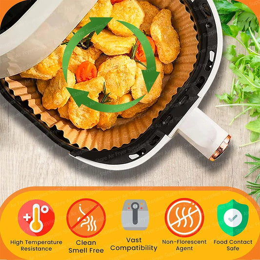 Air Fryer Baking Paper Square Air Fryer Parchment Paper Liners for Ninja/Cosori/Instant Pot 3-12L Airfryer Kitchen Accessorie