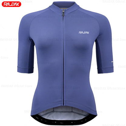 2026 Raudax Cycling Jersey 11 colors Cycling Racing Tops Short Sleeve Cyclist Clothes Shirt Maillot Women Bicycle Bike Wear